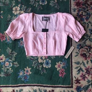 Reformation light pink Leila blouse